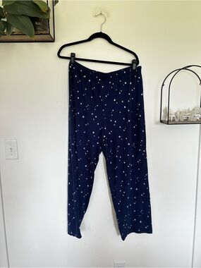 NWOT Charter Club Navy w/ White Stars Pajama Pants Size Large